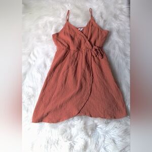 Eyeshadow Faux Wrap Mini Dress Size L